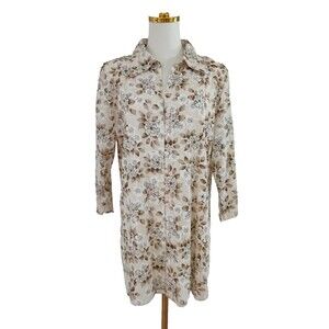 Classic Elements 100% Cotton Top Women's 14/16 Floral Beachy Boho Lightweight